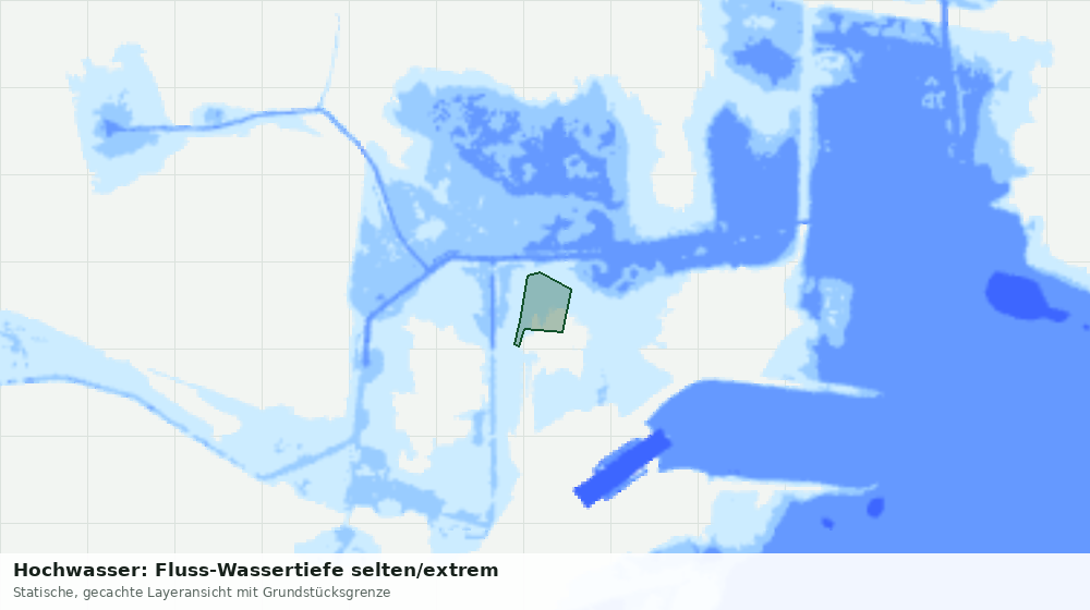 Statische Kartenansicht: Hochwasser: Fluss-Wassertiefe selten/extrem