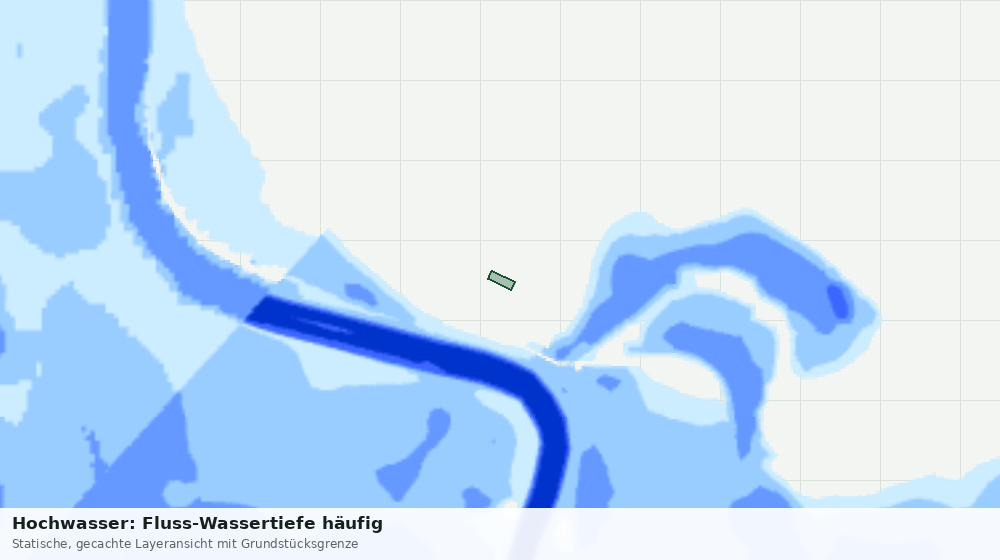 Statische Kartenansicht: Hochwasser: Fluss-Wassertiefe häufig