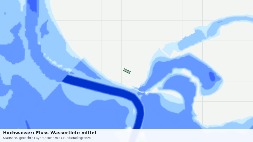 Statische Kartenansicht: Hochwasser: Fluss-Wassertiefe mittel