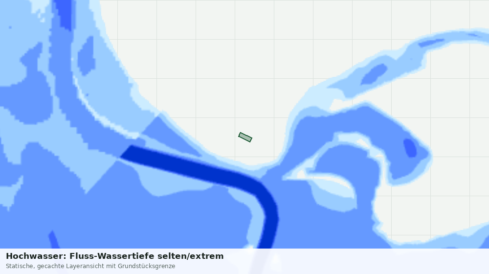 Statische Kartenansicht: Hochwasser: Fluss-Wassertiefe selten/extrem