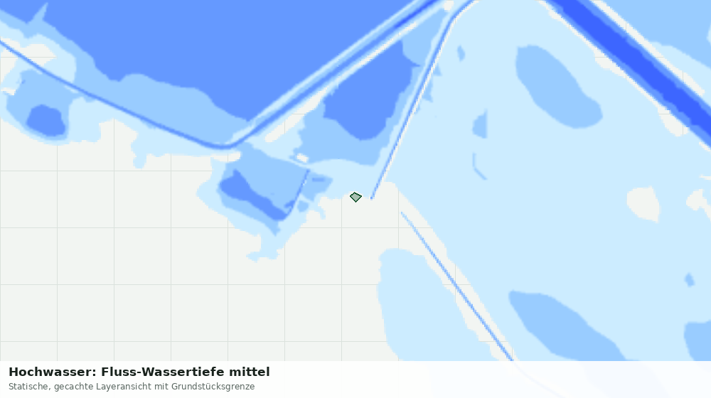 Statische Kartenansicht: Hochwasser: Fluss-Wassertiefe mittel