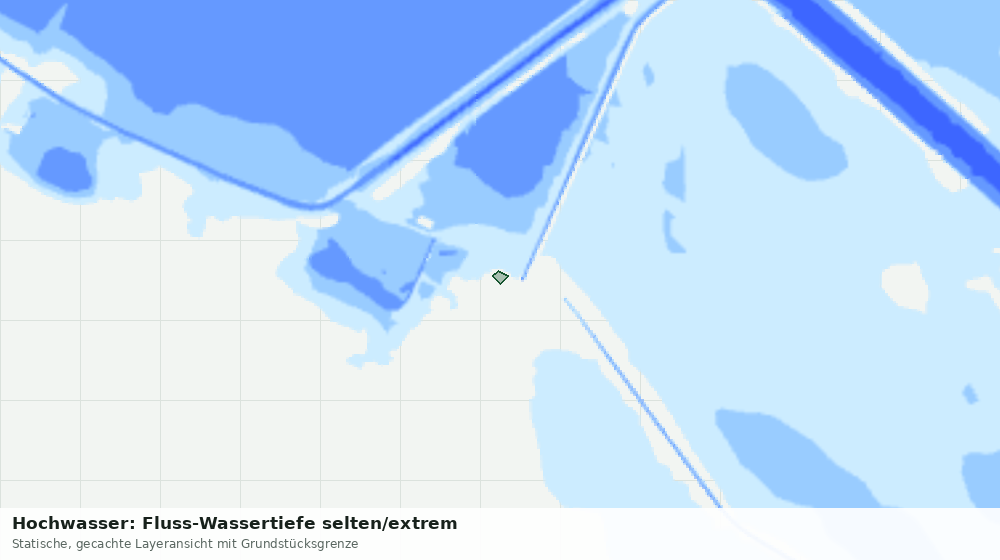 Statische Kartenansicht: Hochwasser: Fluss-Wassertiefe selten/extrem