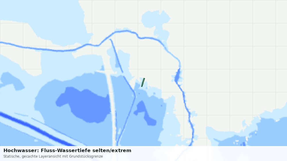 Statische Kartenansicht: Hochwasser: Fluss-Wassertiefe selten/extrem