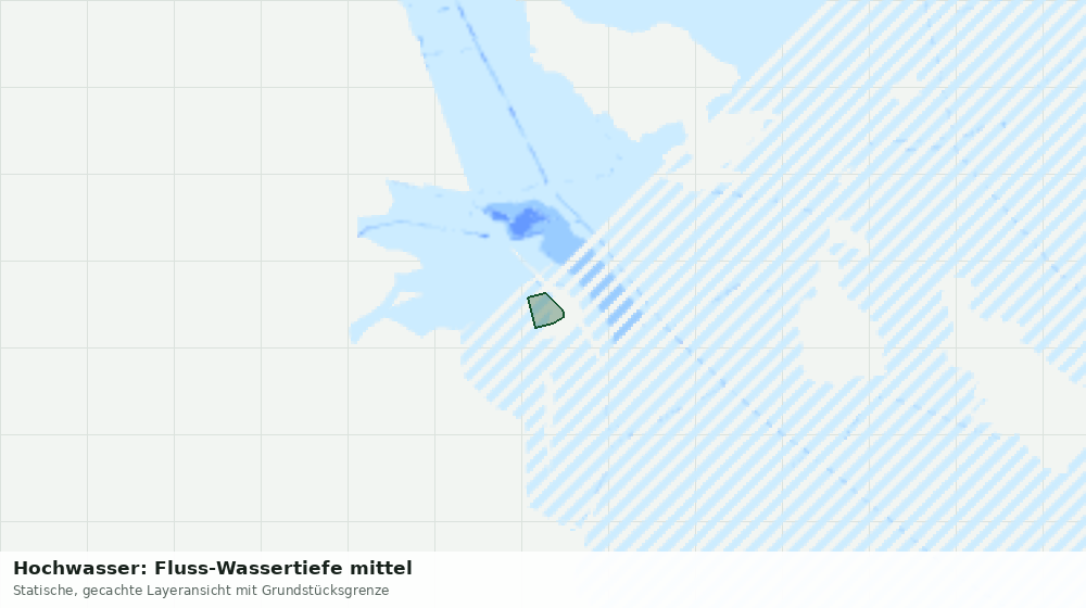 Statische Kartenansicht: Hochwasser: Fluss-Wassertiefe mittel