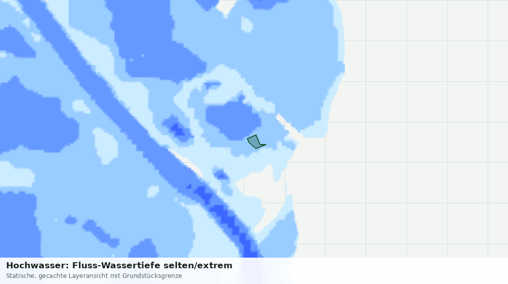 Statische Kartenansicht: Hochwasser: Fluss-Wassertiefe selten/extrem