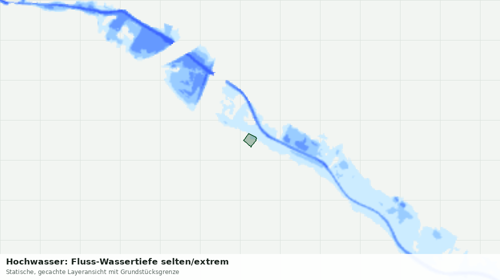 Statische Kartenansicht: Hochwasser: Fluss-Wassertiefe selten/extrem