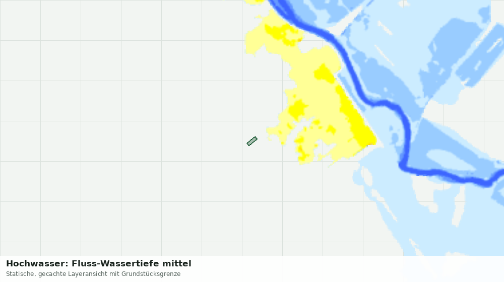 Statische Kartenansicht: Hochwasser: Fluss-Wassertiefe mittel