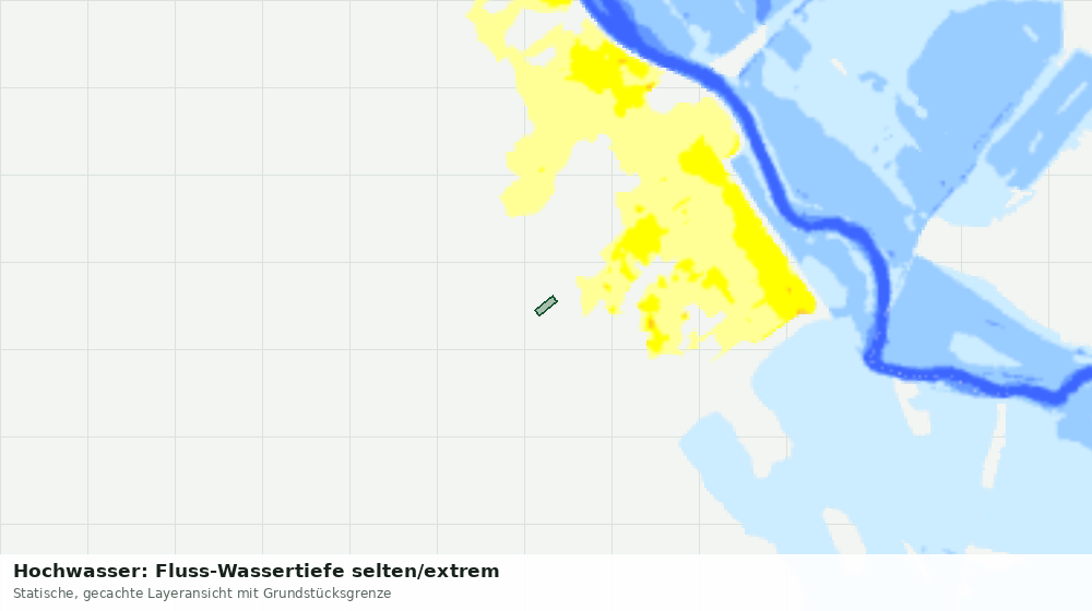 Statische Kartenansicht: Hochwasser: Fluss-Wassertiefe selten/extrem