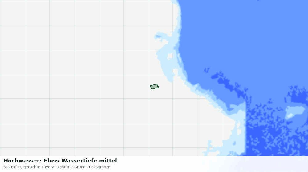 Statische Kartenansicht: Hochwasser: Fluss-Wassertiefe mittel