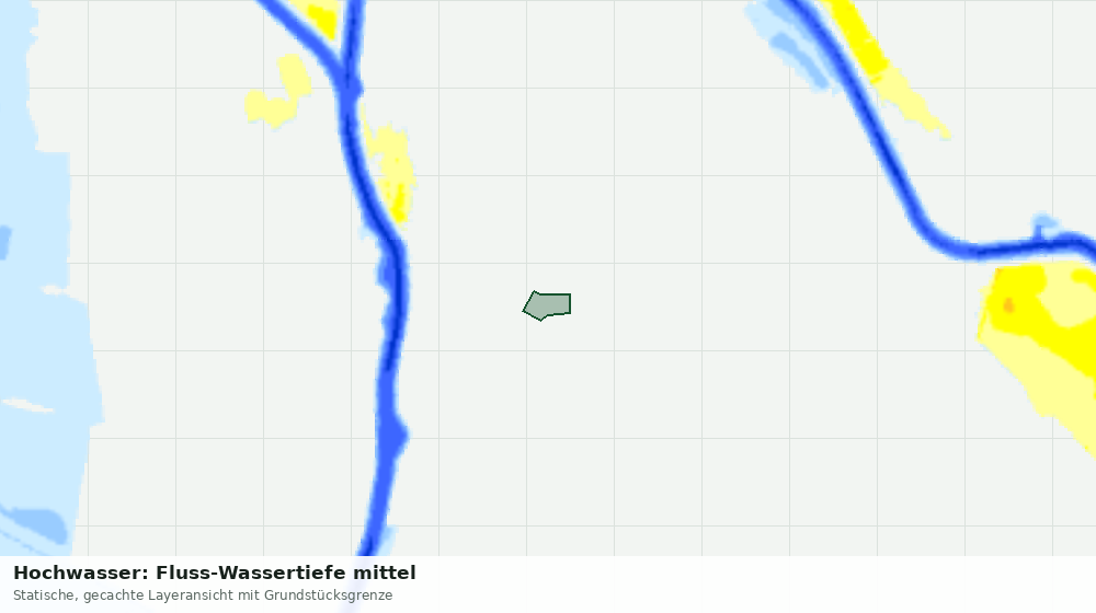Statische Kartenansicht: Hochwasser: Fluss-Wassertiefe mittel