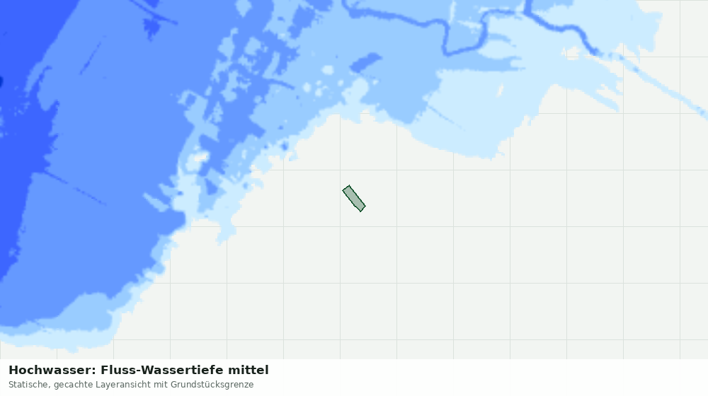Statische Kartenansicht: Hochwasser: Fluss-Wassertiefe mittel