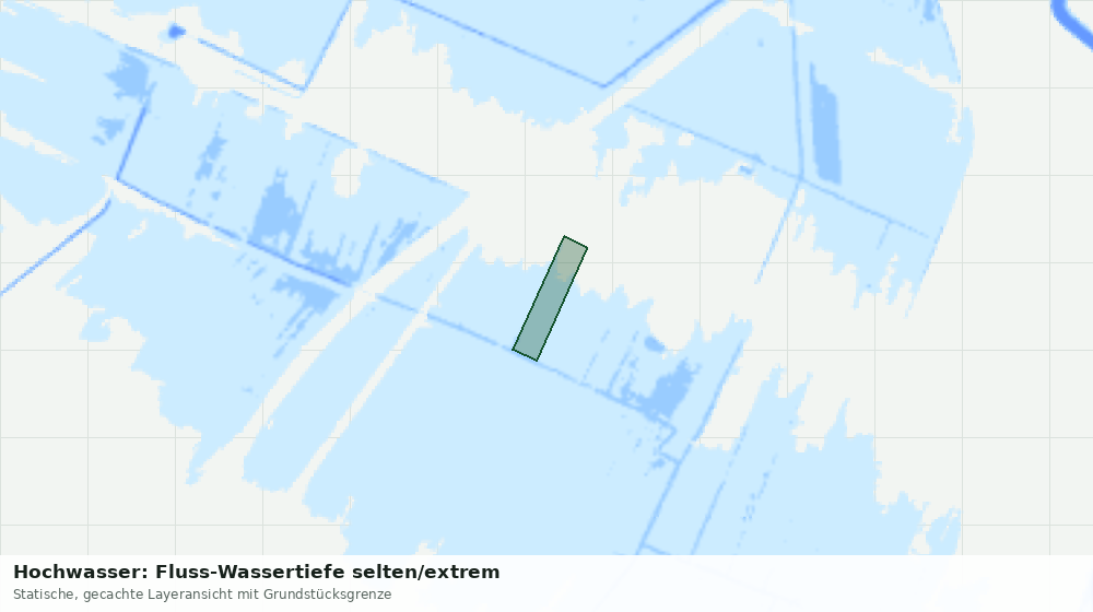Statische Kartenansicht: Hochwasser: Fluss-Wassertiefe selten/extrem