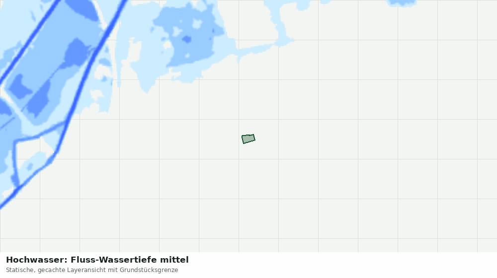 Statische Kartenansicht: Hochwasser: Fluss-Wassertiefe mittel