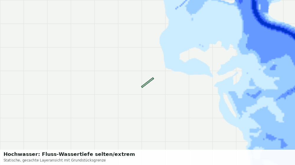 Statische Kartenansicht: Hochwasser: Fluss-Wassertiefe selten/extrem