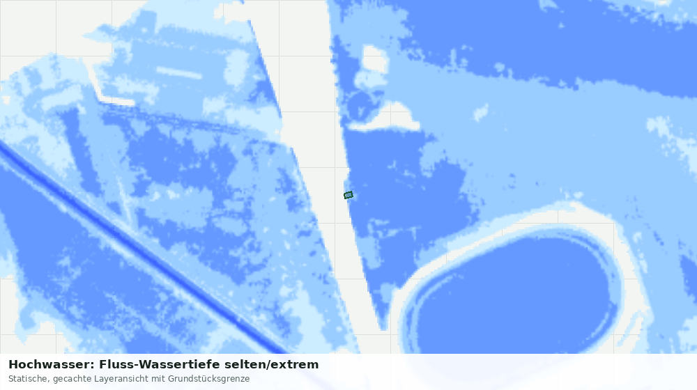 Statische Kartenansicht: Hochwasser: Fluss-Wassertiefe selten/extrem