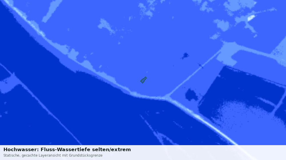 Statische Kartenansicht: Hochwasser: Fluss-Wassertiefe selten/extrem