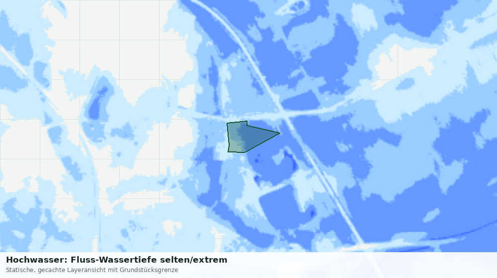 Statische Kartenansicht: Hochwasser: Fluss-Wassertiefe selten/extrem