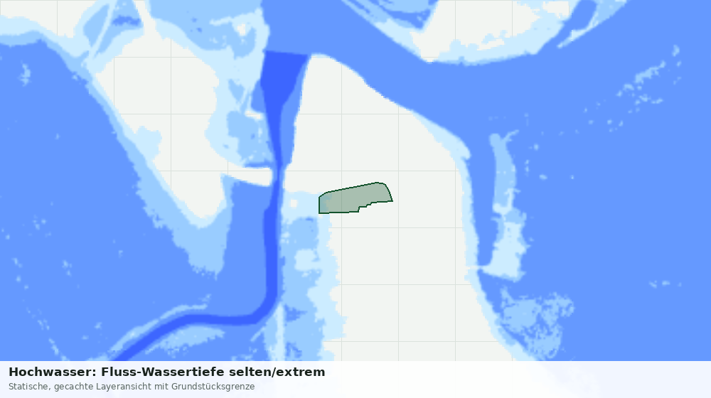 Statische Kartenansicht: Hochwasser: Fluss-Wassertiefe selten/extrem