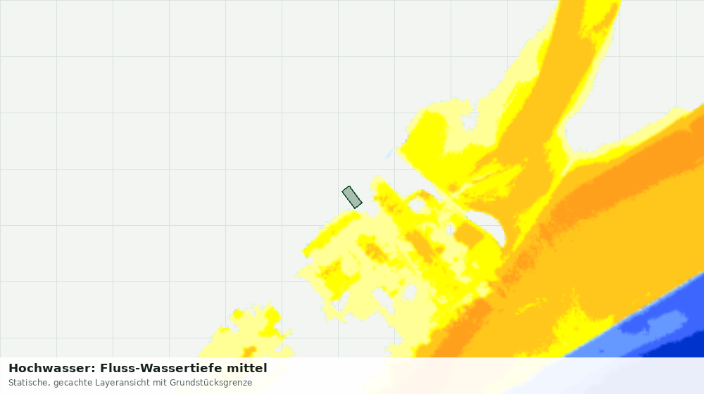 Statische Kartenansicht: Hochwasser: Fluss-Wassertiefe mittel