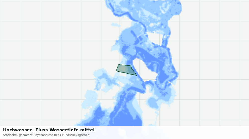 Statische Kartenansicht: Hochwasser: Fluss-Wassertiefe mittel