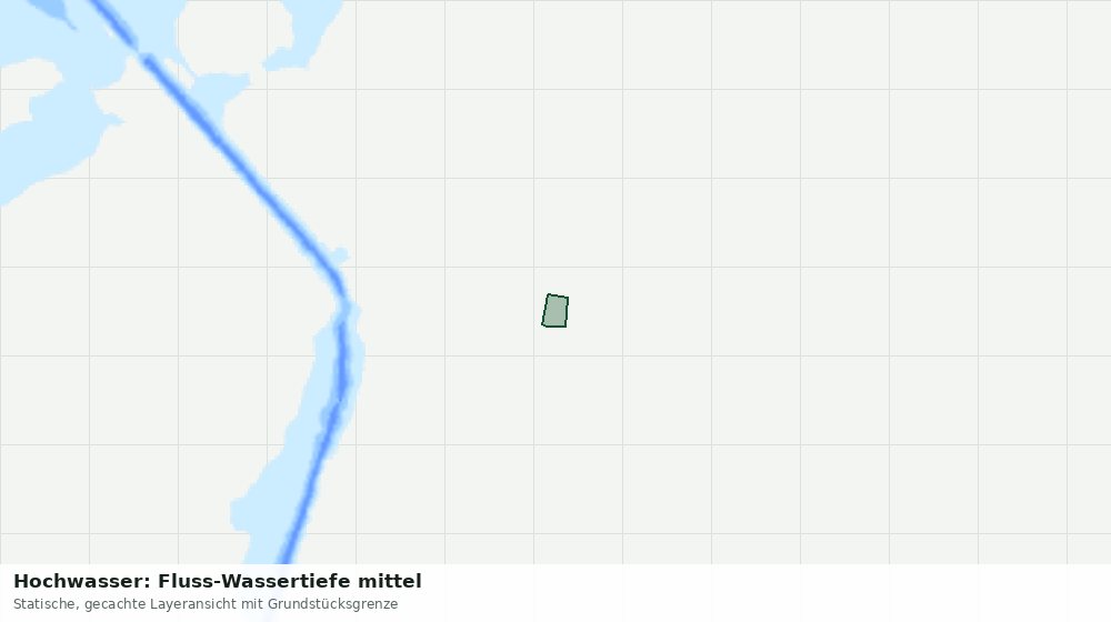 Statische Kartenansicht: Hochwasser: Fluss-Wassertiefe mittel