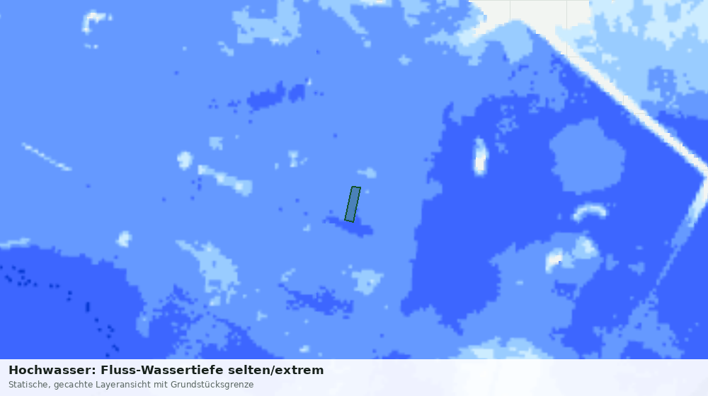 Statische Kartenansicht: Hochwasser: Fluss-Wassertiefe selten/extrem
