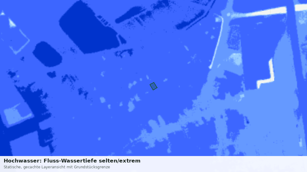 Statische Kartenansicht: Hochwasser: Fluss-Wassertiefe selten/extrem