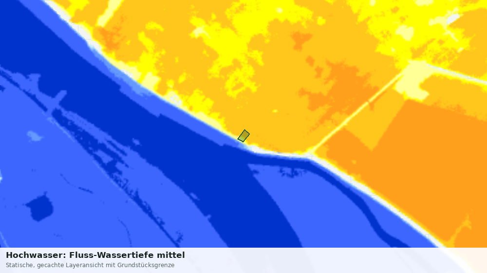 Statische Kartenansicht: Hochwasser: Fluss-Wassertiefe mittel