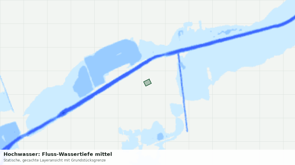 Statische Kartenansicht: Hochwasser: Fluss-Wassertiefe mittel