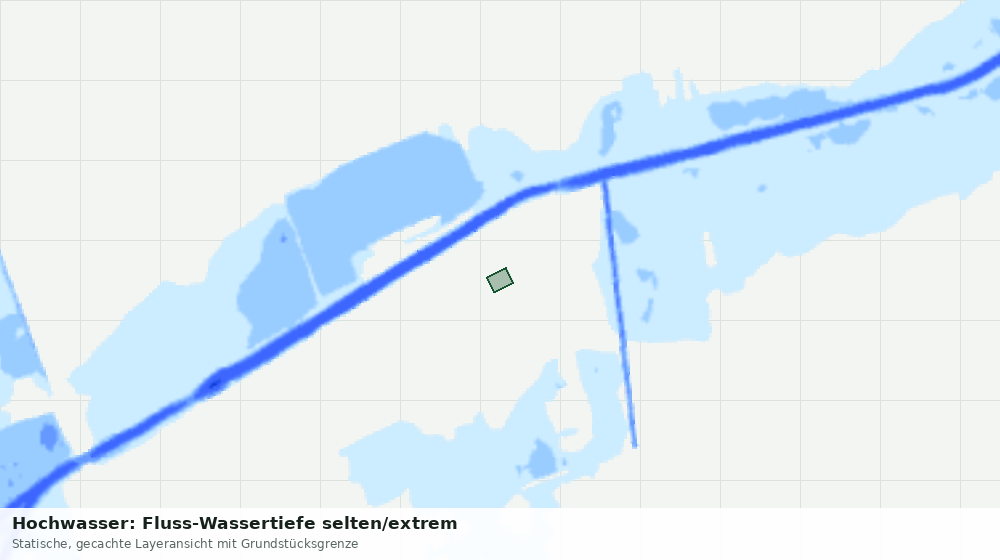 Statische Kartenansicht: Hochwasser: Fluss-Wassertiefe selten/extrem