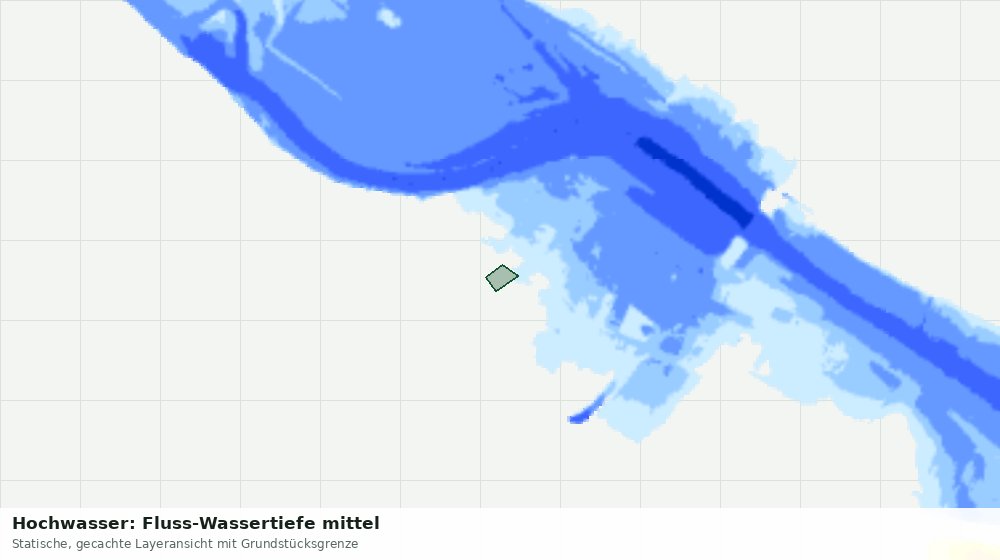 Statische Kartenansicht: Hochwasser: Fluss-Wassertiefe mittel