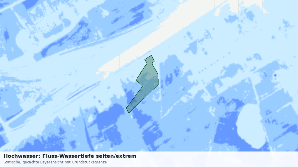 Statische Kartenansicht: Hochwasser: Fluss-Wassertiefe selten/extrem