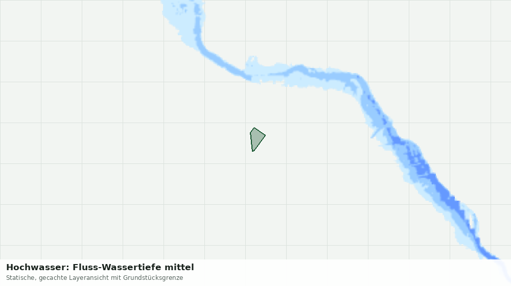 Statische Kartenansicht: Hochwasser: Fluss-Wassertiefe mittel