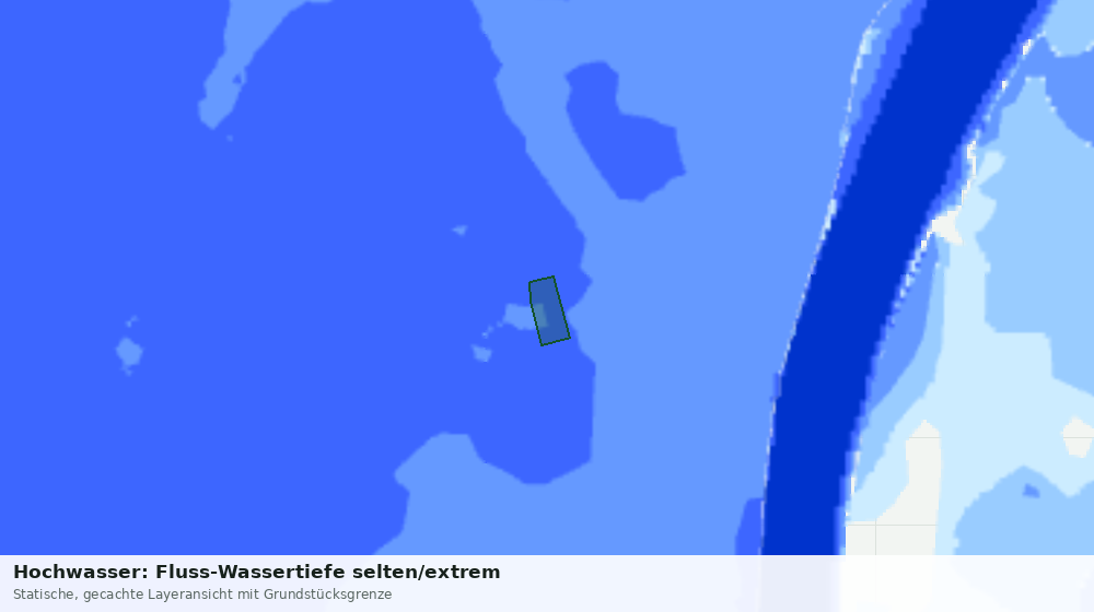 Statische Kartenansicht: Hochwasser: Fluss-Wassertiefe selten/extrem