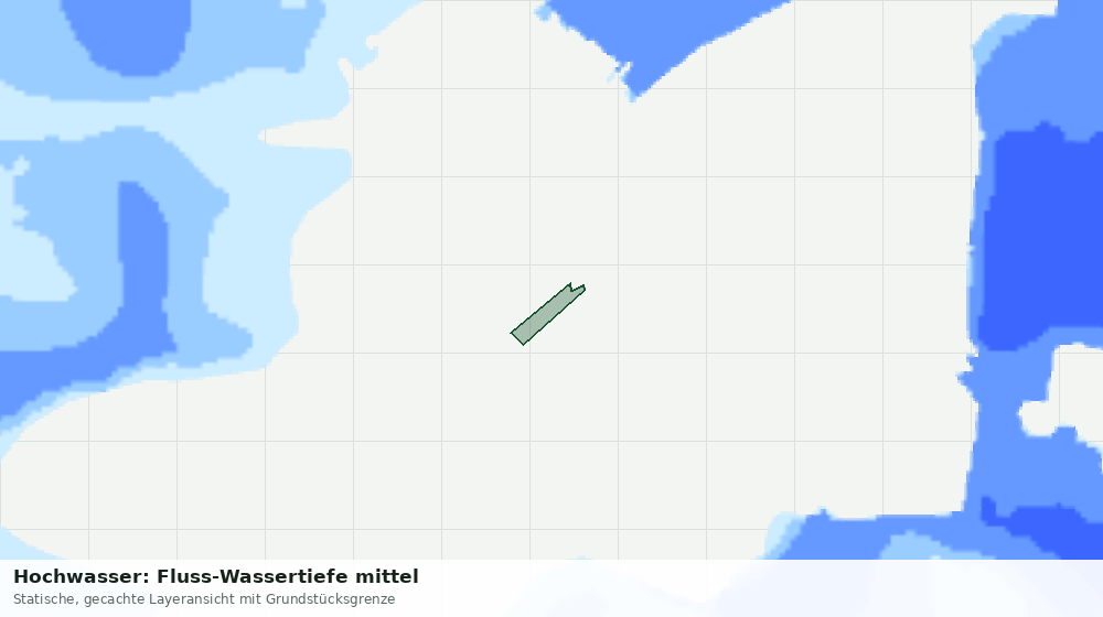 Statische Kartenansicht: Hochwasser: Fluss-Wassertiefe mittel