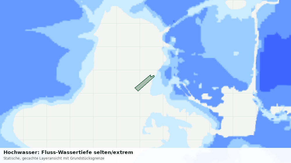 Statische Kartenansicht: Hochwasser: Fluss-Wassertiefe selten/extrem