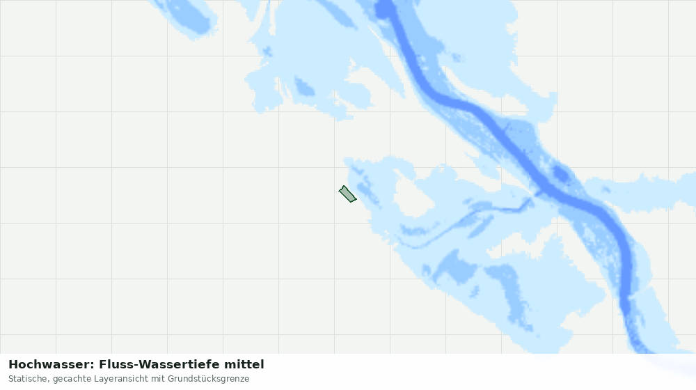 Statische Kartenansicht: Hochwasser: Fluss-Wassertiefe mittel