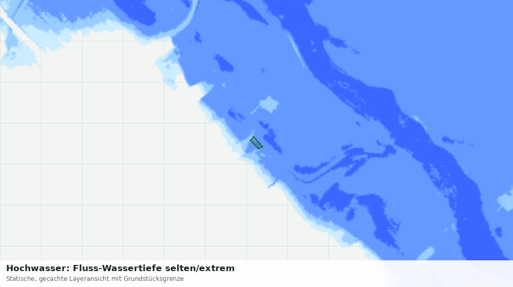 Statische Kartenansicht: Hochwasser: Fluss-Wassertiefe selten/extrem