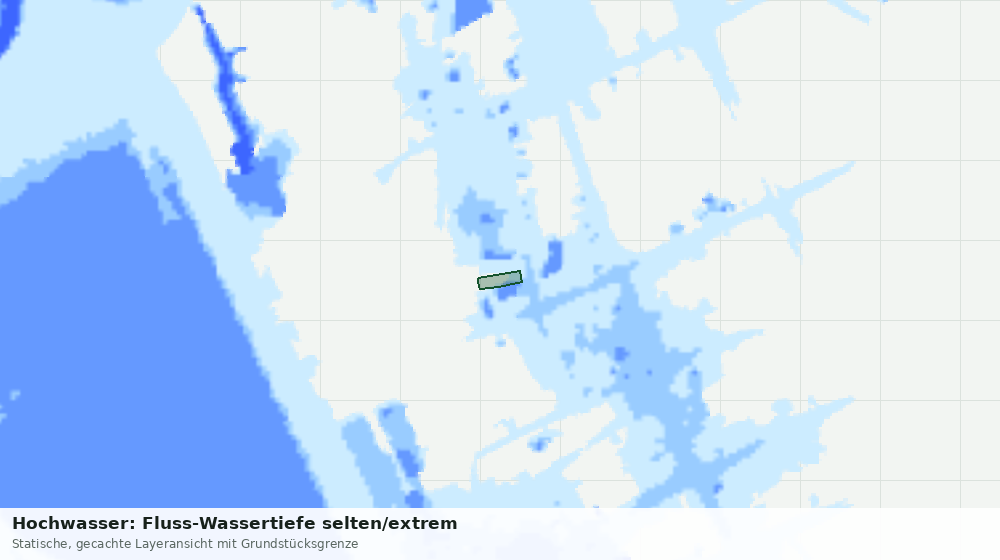 Statische Kartenansicht: Hochwasser: Fluss-Wassertiefe selten/extrem