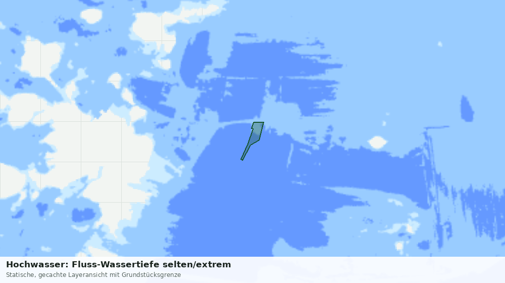 Statische Kartenansicht: Hochwasser: Fluss-Wassertiefe selten/extrem