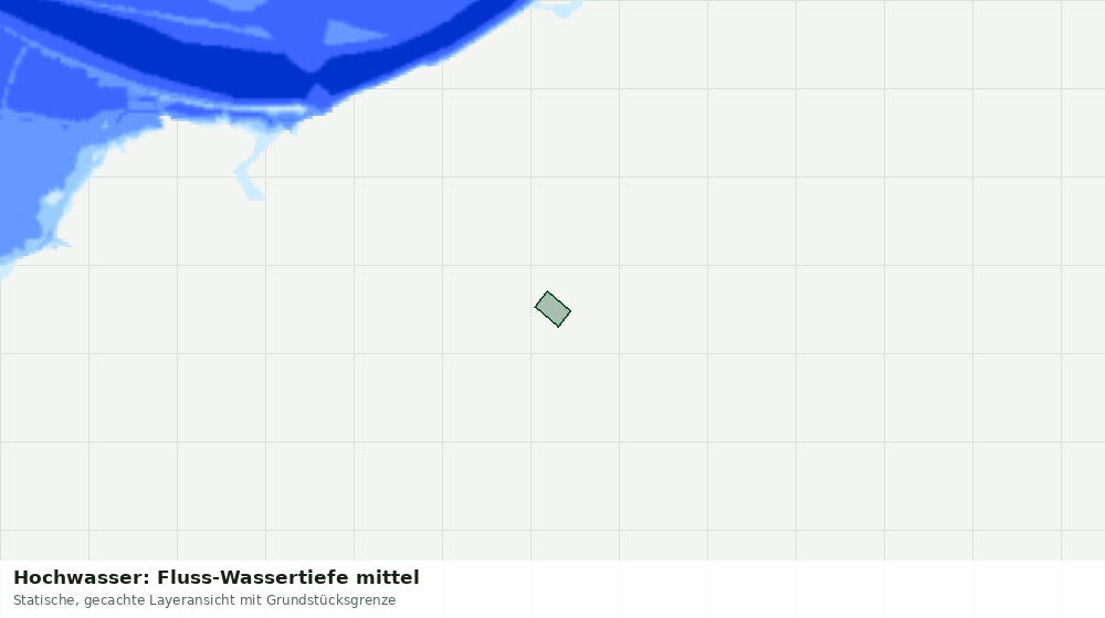 Statische Kartenansicht: Hochwasser: Fluss-Wassertiefe mittel