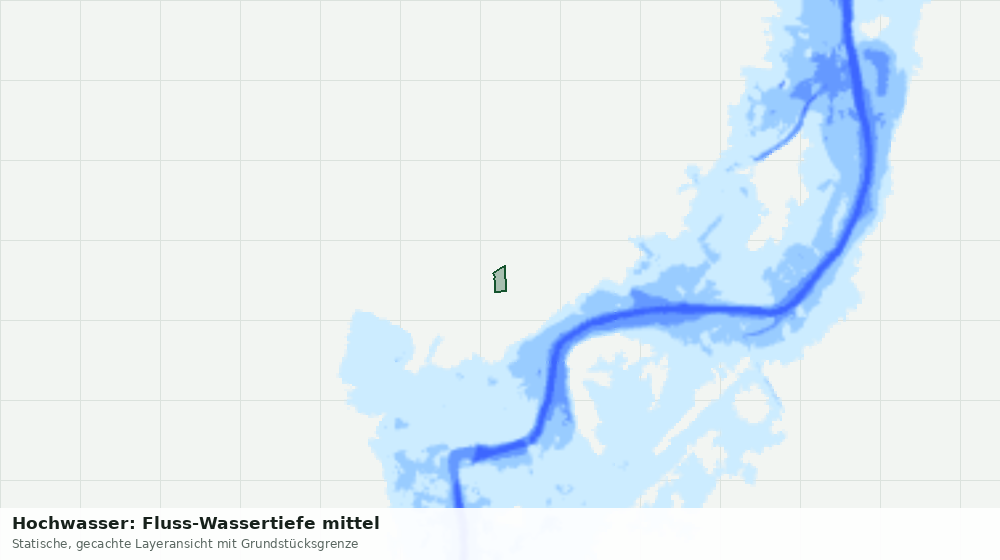 Statische Kartenansicht: Hochwasser: Fluss-Wassertiefe mittel