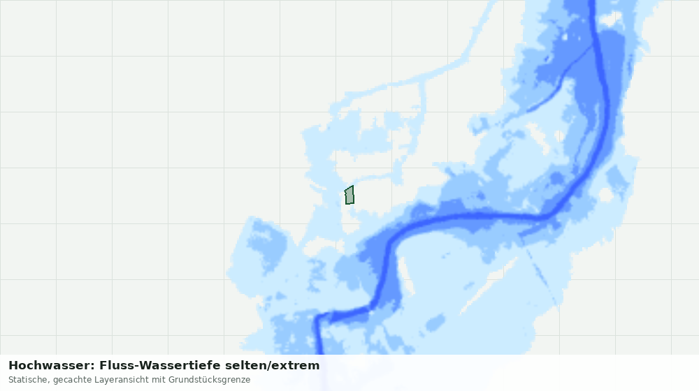 Statische Kartenansicht: Hochwasser: Fluss-Wassertiefe selten/extrem