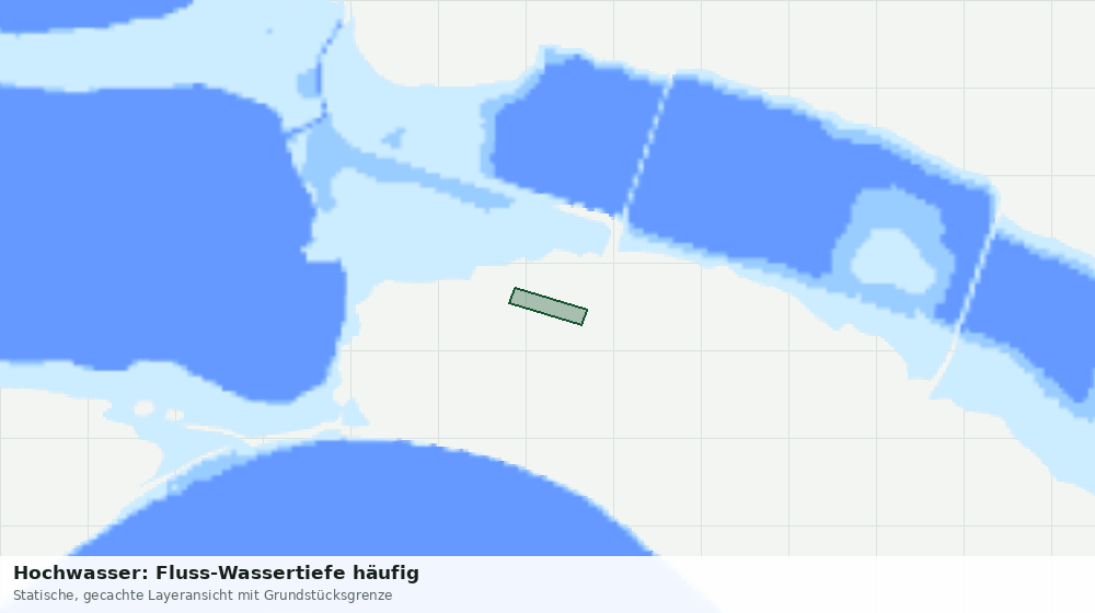 Statische Kartenansicht: Hochwasser: Fluss-Wassertiefe häufig