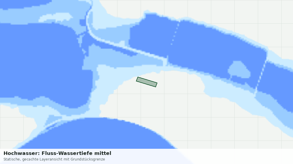 Statische Kartenansicht: Hochwasser: Fluss-Wassertiefe mittel