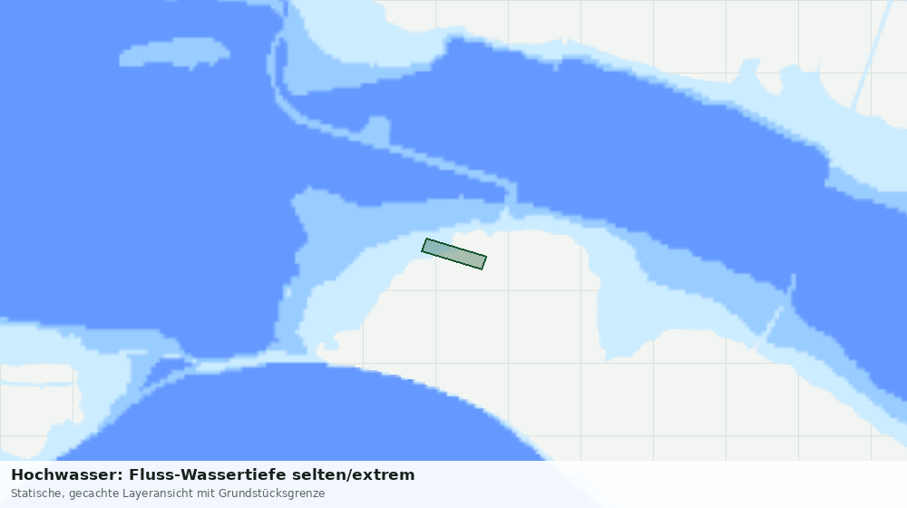 Statische Kartenansicht: Hochwasser: Fluss-Wassertiefe selten/extrem