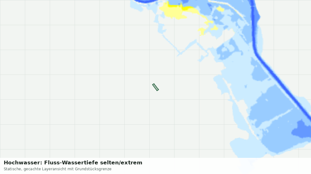 Statische Kartenansicht: Hochwasser: Fluss-Wassertiefe selten/extrem