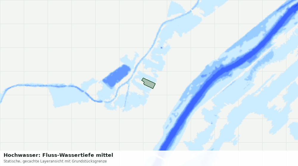 Statische Kartenansicht: Hochwasser: Fluss-Wassertiefe mittel