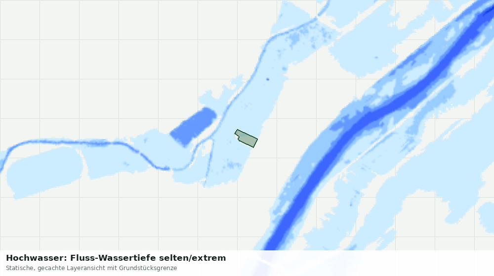 Statische Kartenansicht: Hochwasser: Fluss-Wassertiefe selten/extrem