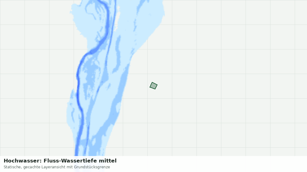Statische Kartenansicht: Hochwasser: Fluss-Wassertiefe mittel